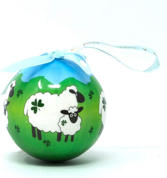 Shamrock Sheep Christmas Ornament